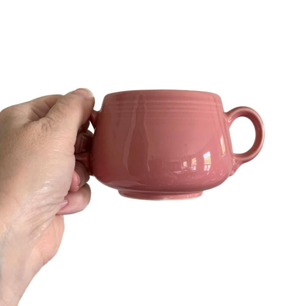 Fiesta Ware Creamer & Sugar Set w/ Tray, Rose Pink | No Lid - Picture 3 of 6
